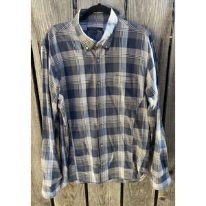 Men's John Varvatos USA Multicolor‎ Striped Button-Down Shirt XL Cotton Pocket